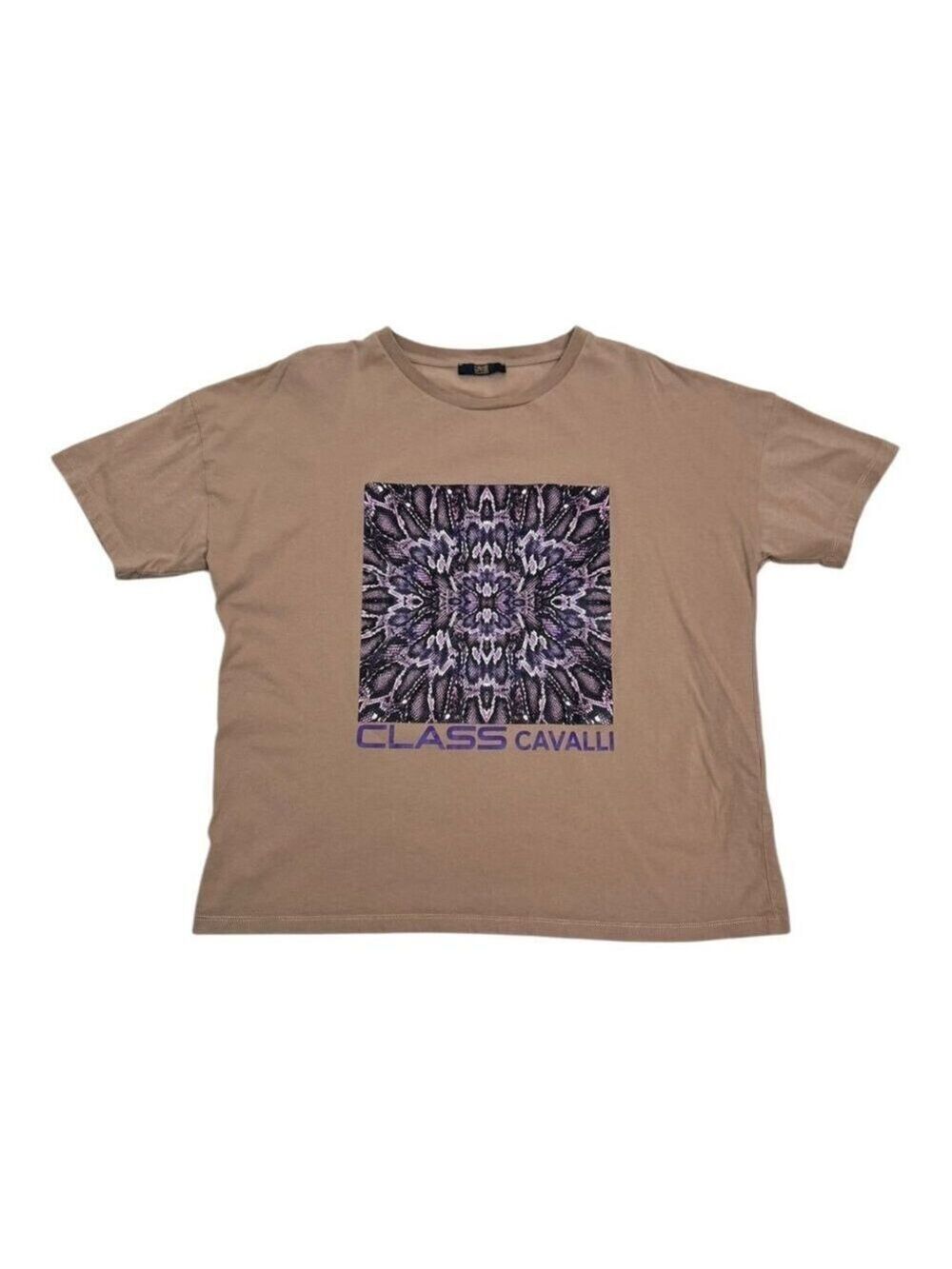 ROBERTO CAVALLI CLASS Luxury Designer Tee Shirt Top Womens Large